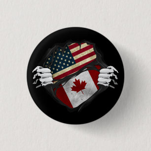 Badge Rond 2,50 Cm Deux mains déchirant un drapeau personnalisé révél