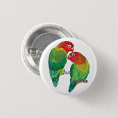 Badge Rond 2,50 Cm deux oiseaux de pêcheurs (Devant & derrière)