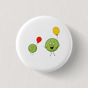 Badge Rond 2,50 Cm Deux pois, thème de pois mignon