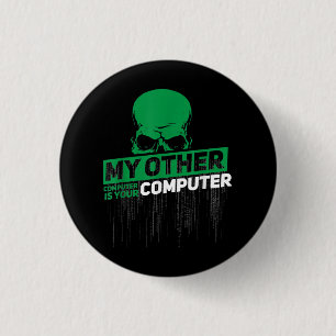 Badge Rond 2,50 Cm Développeur Sysadmin Engineer Hacker Code d'admini
