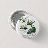 Badge Rond 2,50 Cm Devenez écolo de cactus (Devant & derrière)