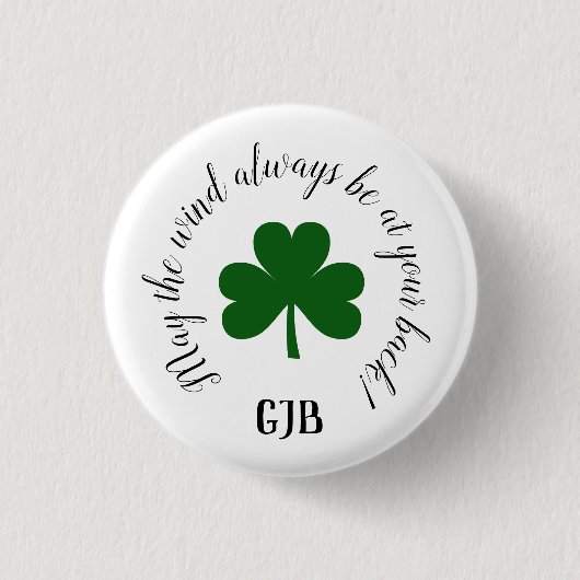 Badge Rond 2,50 Cm Devis irlandais Lucky Golf Button Pin (Devant)