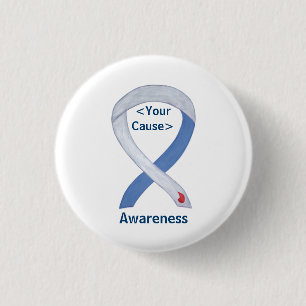 Badge Rond 2,50 Cm Diabetes Awareness Ribbon IDDM Custom Pin Buttons