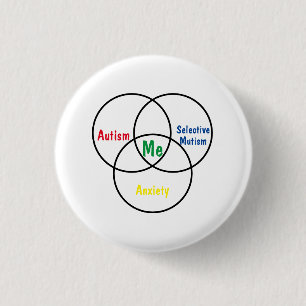 Badge Rond 2,50 Cm Diagramme de Venn triple diagnostic