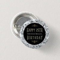 Diamants blancs Joyeux texte de 25e anniversaire