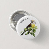 Badge Rond 2,50 Cm Dickcissel Bird (Devant & derrière)
