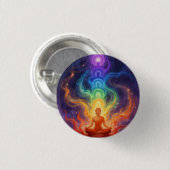 Badge Rond 2,50 Cm Die 7 Chakren (Devant & derrière)