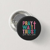 Badge Rond 2,50 Cm Dieu A Un Plan (Devant & derrière)