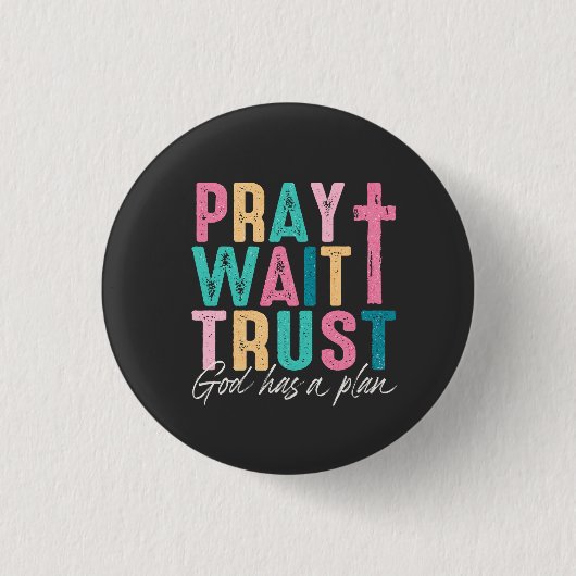 Badge Rond 2,50 Cm Dieu A Un Plan (Devant)