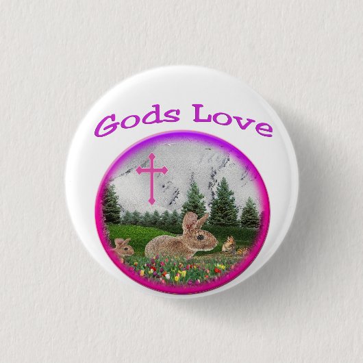 Badge Rond 2,50 Cm dieu amour (Devant)