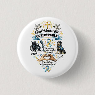 Badge Rond 2,50 Cm Dieu m'a rendu imparable – Lundi de sensibilisatio