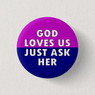 Badge Rond 2,50 Cm Dieu nous aime