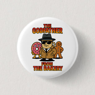 Badge Rond 2,50 Cm Dieu Père de la boulangerie - Cartoon Café & Donut