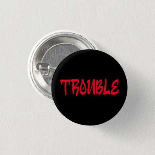 Badge Rond 2,50 Cm DIFFICULTÉ | Bouton Graffiti rouge (Devant & derrière)