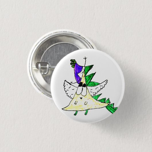 Badge Rond 2,50 Cm Dinonacha button (Devant & derrière)