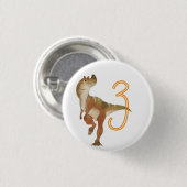 Badge Rond 2,50 Cm Dinosaur 3ème anniversaire (Devant & derrière)