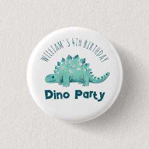 Badge Rond 2,50 Cm Dinosaur Boys Party Stegosaurus