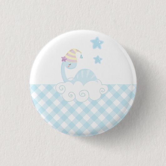 Badge Rond 2,50 Cm Dinosaur Dormir (Devant)