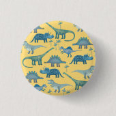Badge Rond 2,50 Cm Dinosaure jaune (Devant)