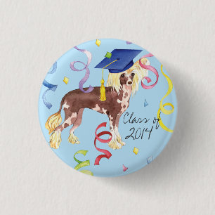 Badge Rond 2,50 Cm Diplômé chinois en crête