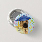 Badge Rond 2,50 Cm Diplômé chinois Shar-Pei (Devant & derrière)