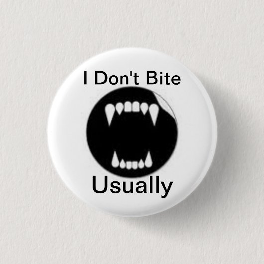 Badge Rond 2,50 Cm Dire drôle de vampire (Devant)