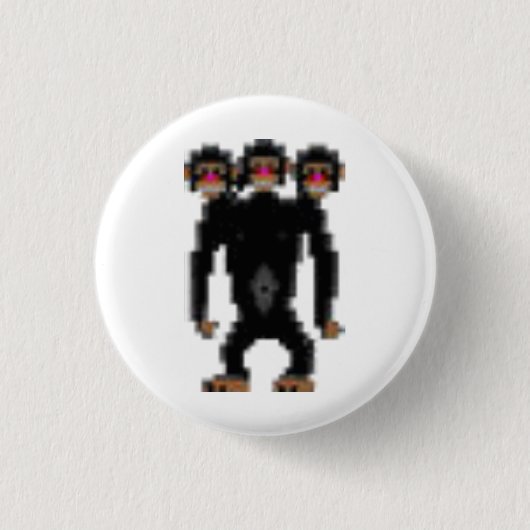 Badge Rond 2,50 Cm diriger-singe 3 (Devant)
