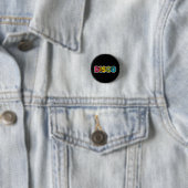 Badge Rond 2,50 Cm DISCO vinyle rétro (En situation)
