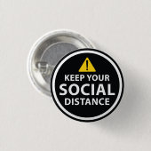 Badge Rond 2,50 Cm Distance sociale (Devant & derrière)