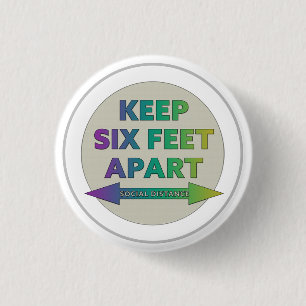 Badge Rond 2,50 Cm Distances sociales