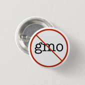 Badge Rond 2,50 Cm Dites non à GMO (Devant & derrière)
