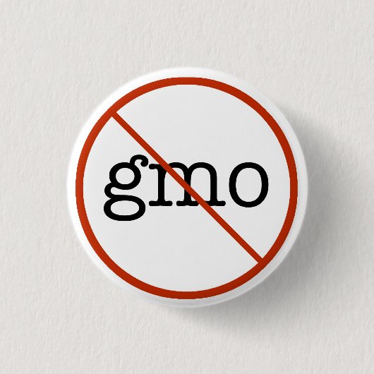 Badge Rond 2,50 Cm Dites non à GMO (Devant)