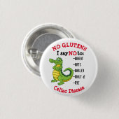 Badge Rond 2,50 Cm Dites NON au gluten (Devant & derrière)