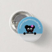 Badge Rond 2,50 Cm Diva Meneghina - consultation d'origami (Devant & derrière)