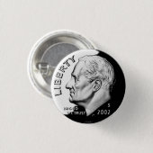 Badge Rond 2,50 Cm Dixième de dollar (Devant & derrière)