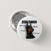Badge Rond 2,50 Cm Doberman (Devant & derrière)