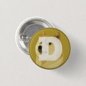 Badge Rond 2,50 Cm Dogecoin DOGE (Devant & derrière)