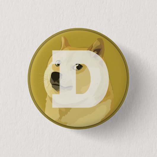 Badge Rond 2,50 Cm Dogecoin DOGE (Devant)