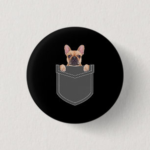 Badge Rond 2,50 Cm Dogs Lovers French Bulldog In My Pocket