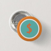 Badge Rond 2,50 Cm Dollar Lover (Devant & derrière)