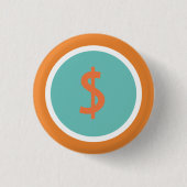 Badge Rond 2,50 Cm Dollar Lover (Devant)