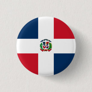 Badge Rond 2,50 Cm Dominican Republic Flag