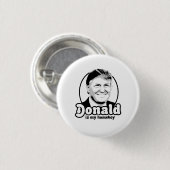 Badge Rond 2,50 Cm Donald est mon homeboy 2016 (Devant & derrière)
