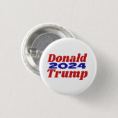 Badge Rond 2,50 Cm Donald Trump 2024 (Devant & derrière)