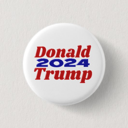Badge Rond 2,50 Cm Donald Trump 2024 (Devant)
