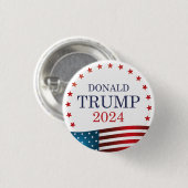 Badge Rond 2,50 Cm Donald Trump 2024 (Devant & derrière)