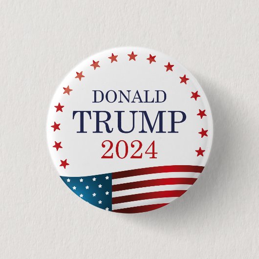 Badge Rond 2,50 Cm Donald Trump 2024 (Devant)