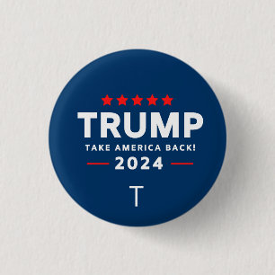 Badge Rond 2,50 Cm Donald Trump 2024 redonne l'élection américaine