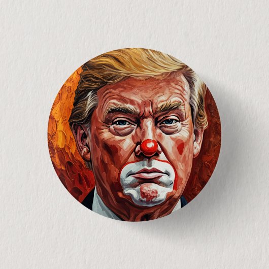 Badge Rond 2,50 Cm donald trump clown (Devant)