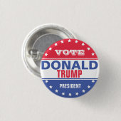 Badge Rond 2,50 Cm Donald Trump Modèle des élections (Devant & derrière)